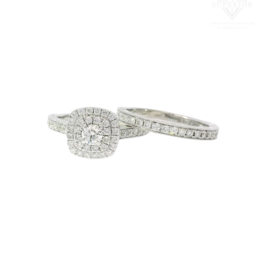 Neil Lane Natural Diamond Engagement Ring & Matching Band in 14K White Gold