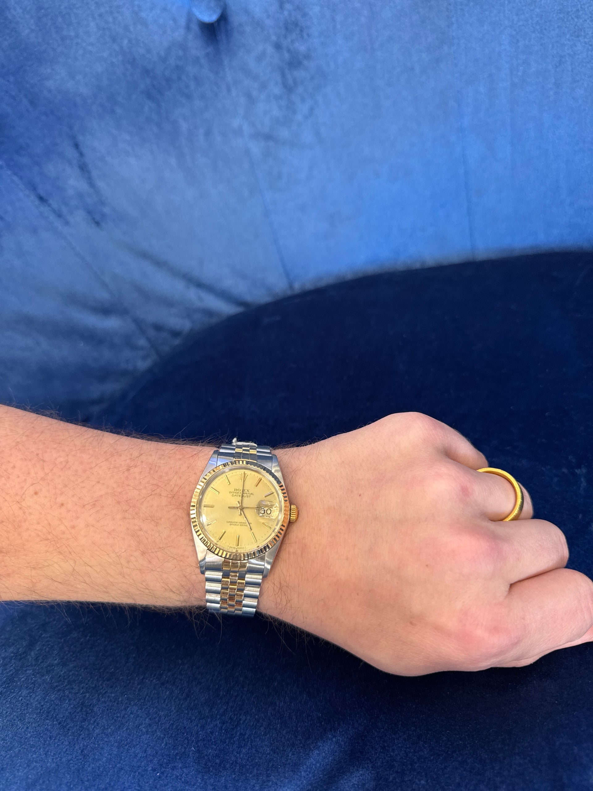 36mm Rolex Datejust Two Tone Jubilee Champagne Dial