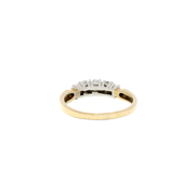 14k Yellow Gold Diamond Three Stone Ring