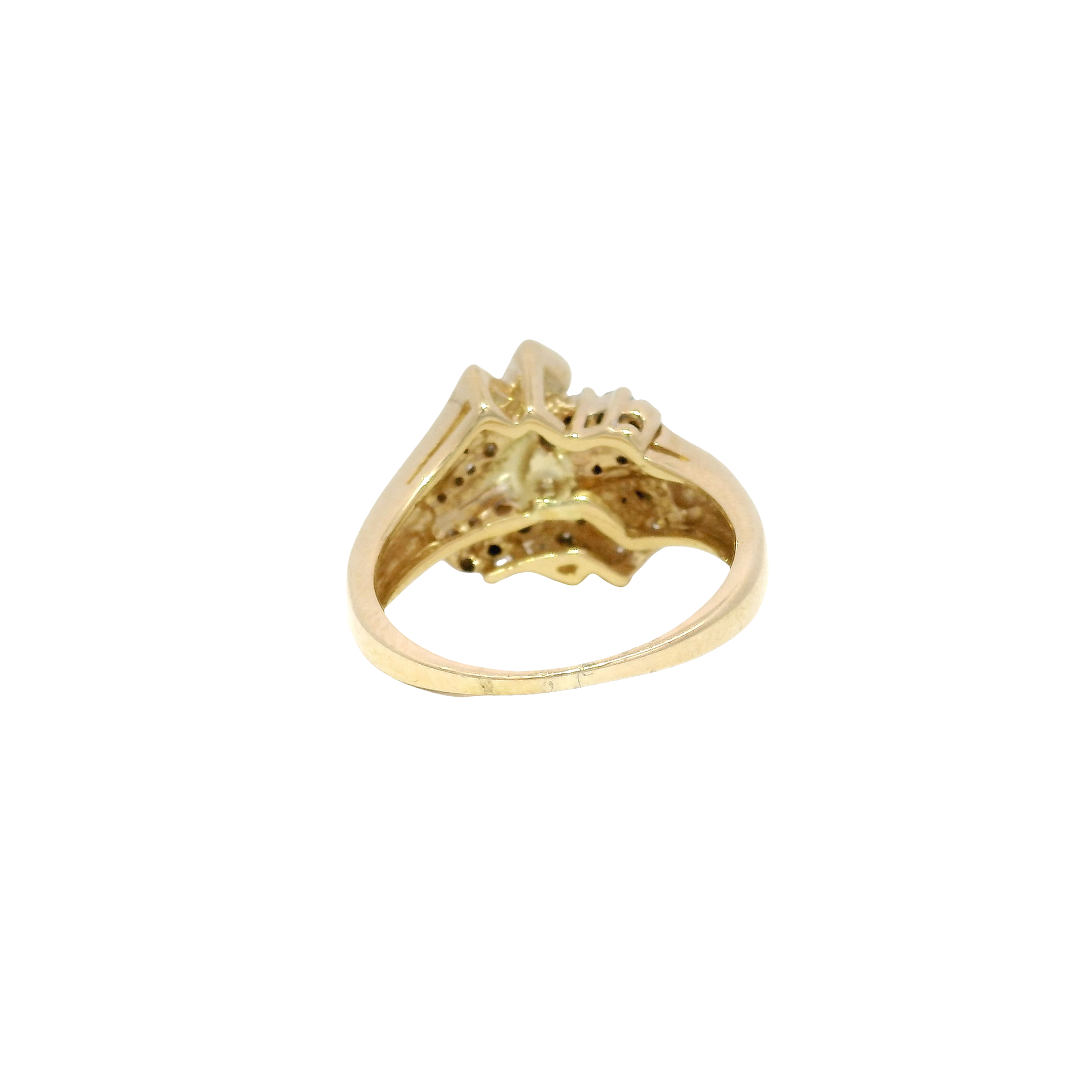 Natural Marquise Diamond Ring in 14K Yellow Gold