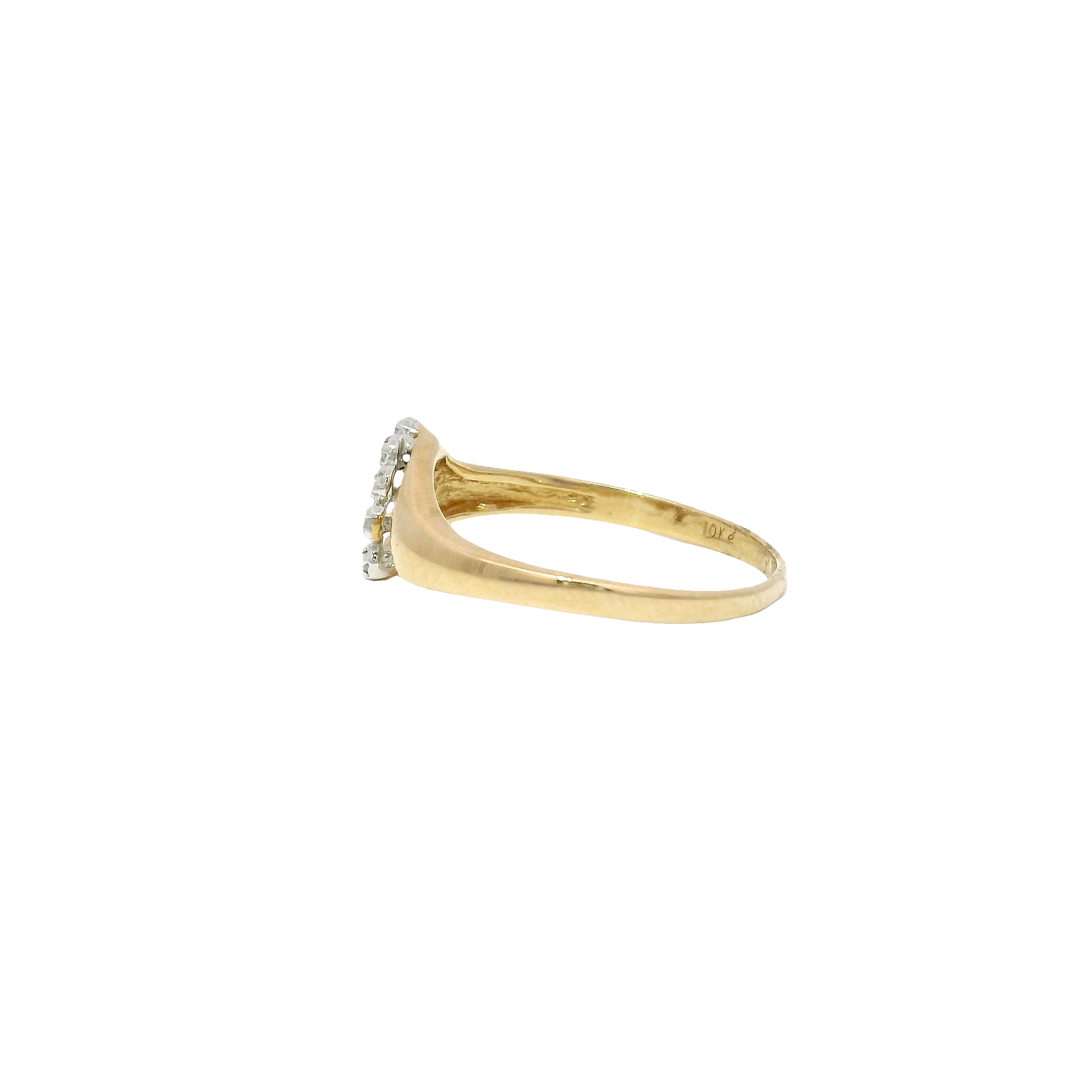 Natural Diamond Ring Set in 10K Yellow Gold