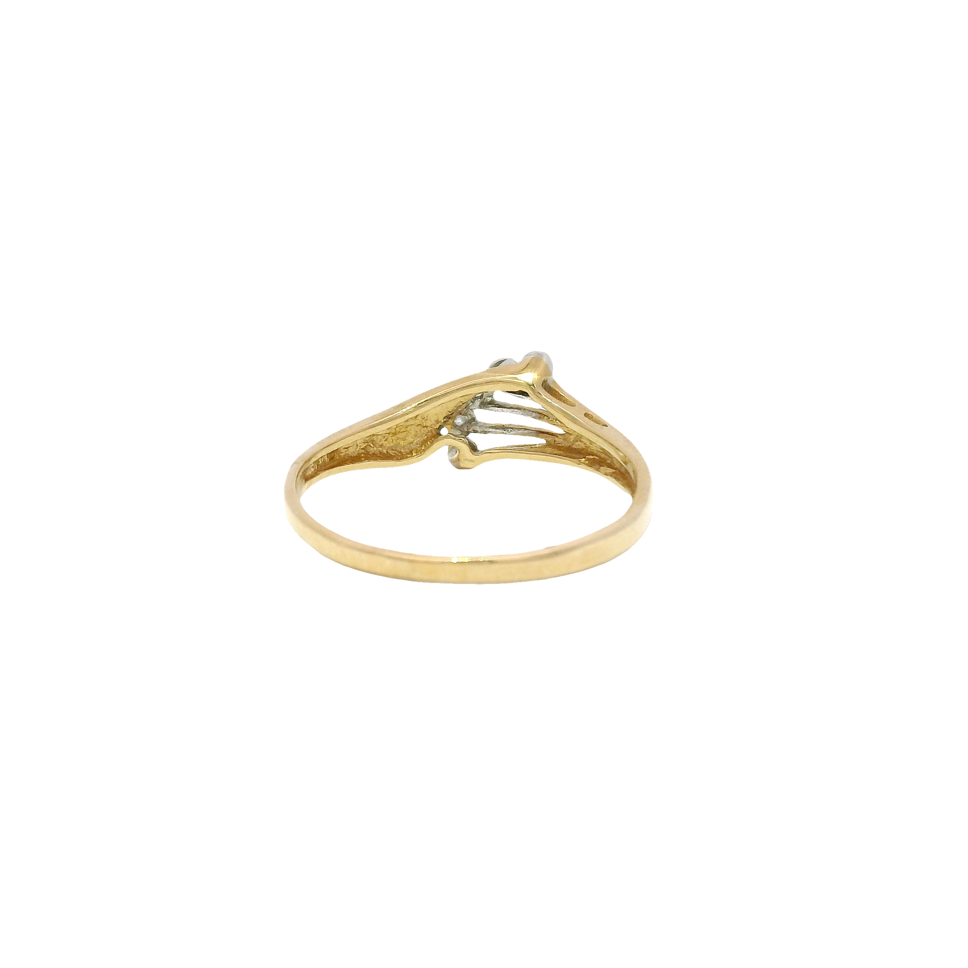 Natural Diamond Ring Set in 10K Yellow Gold