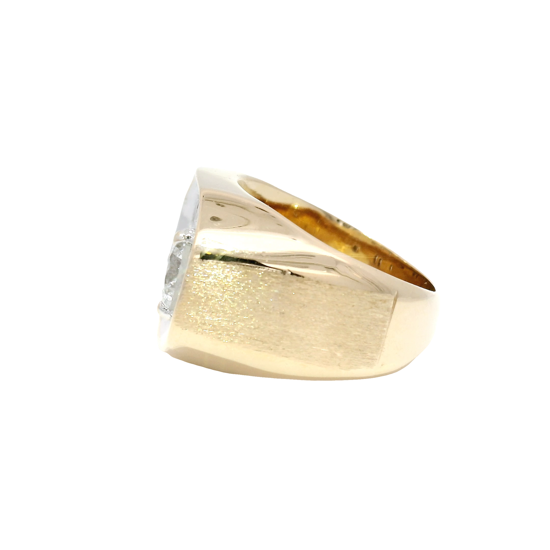 3cttw. Natural Diamond Men's Ring in 14K Yellow Gold