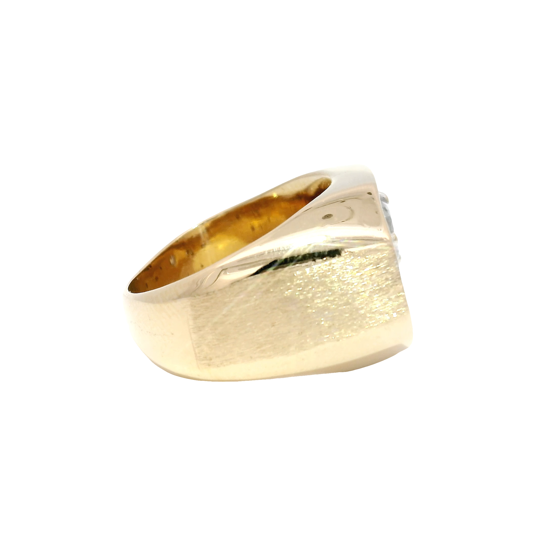 3cttw. Natural Diamond Men's Ring in 14K Yellow Gold