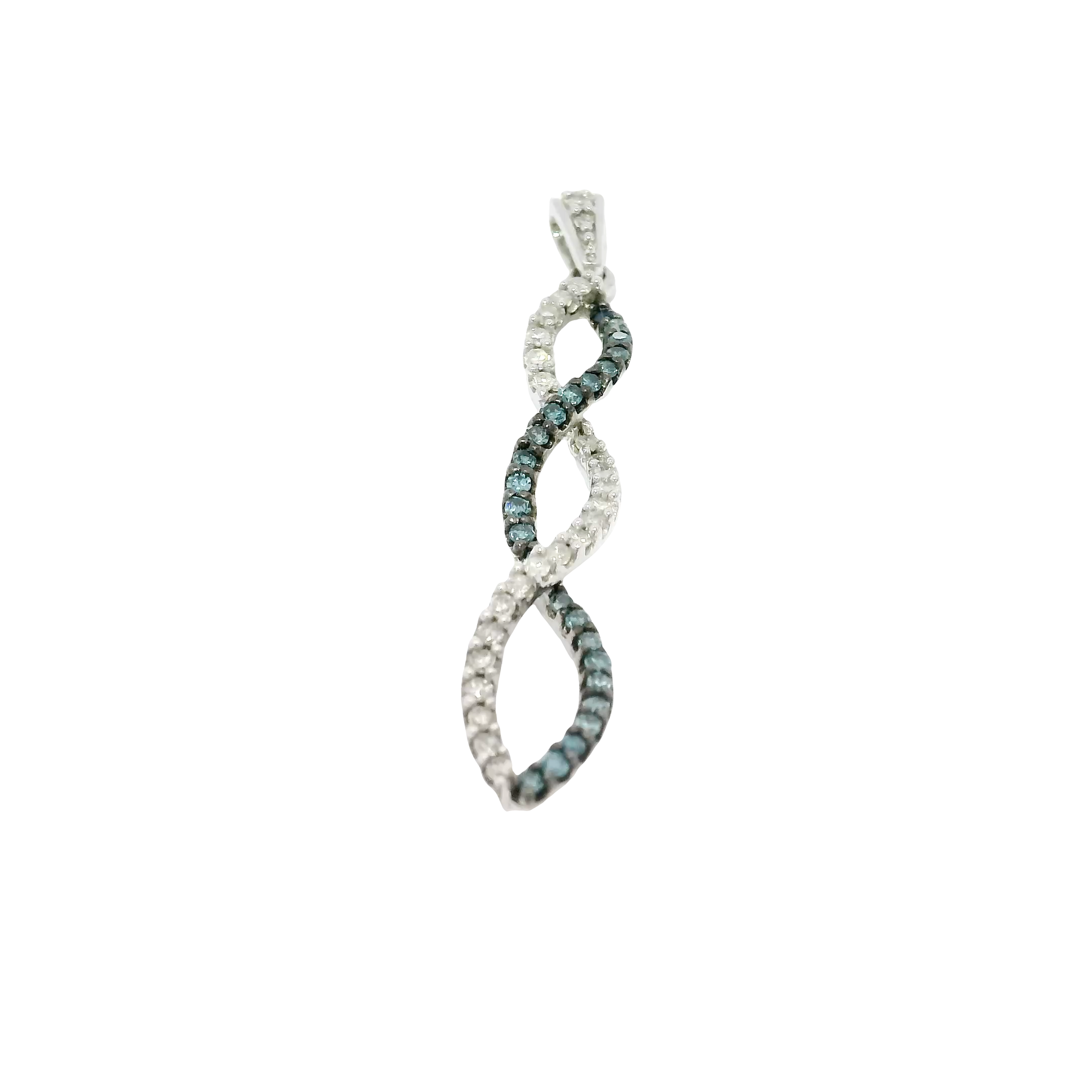 Diamond Pendant in 10K White Gold