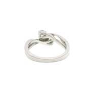 Natural Diamond Bypass Style Ring in 14K White Gold by Ever Us Sz 7