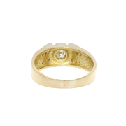 Natural Diamond Men's Ring in 14K Yellow Gold