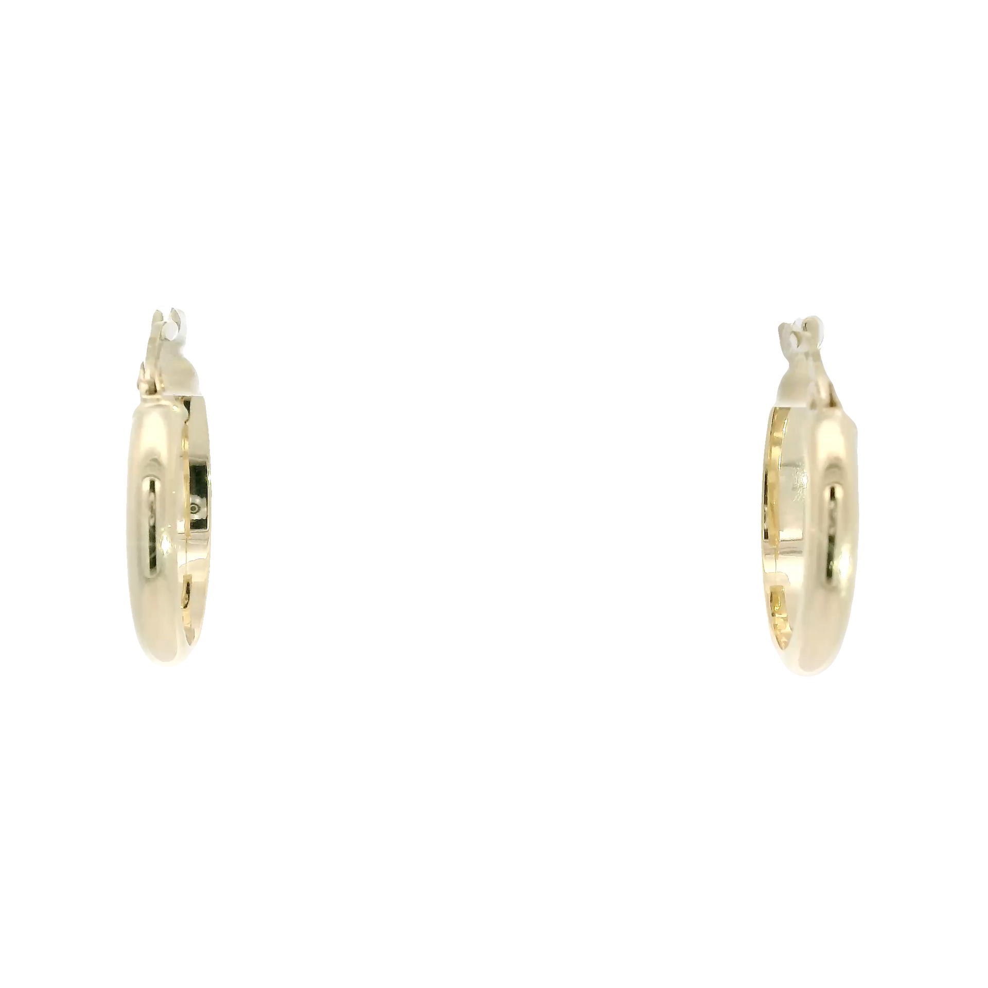 Classic 14k Yellow Gold High-Polish Hoop Earrings