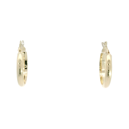 Classic 14k Yellow Gold High-Polish Hoop Earrings