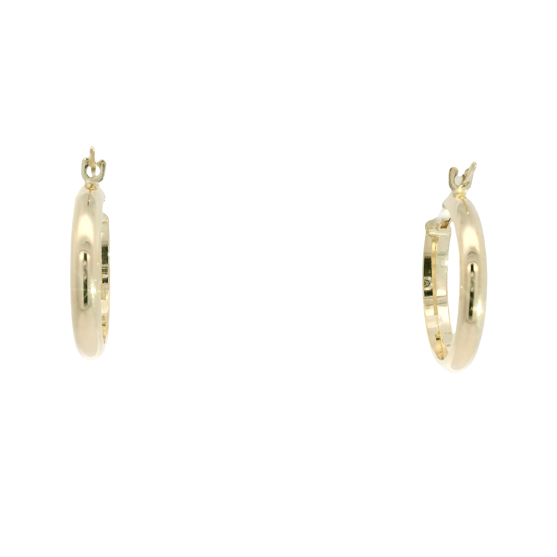 Classic 14k Yellow Gold High-Polish Hoop Earrings