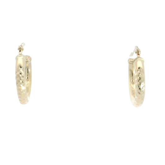 14K Yellow Gold Hoop Earrings