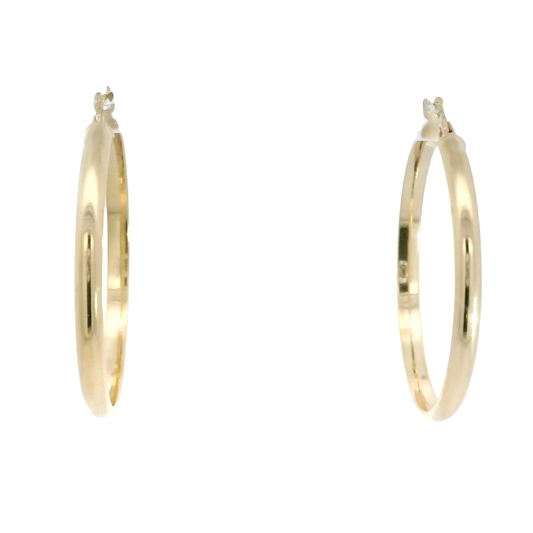 14K Yellow Gold Hoop Earrings