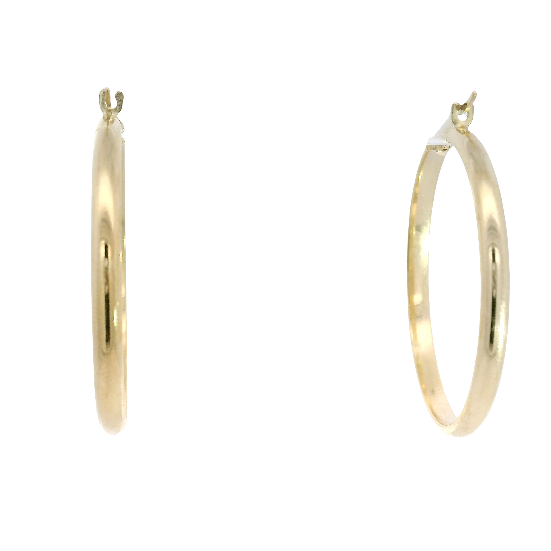 14K Yellow Gold Hoop Earrings
