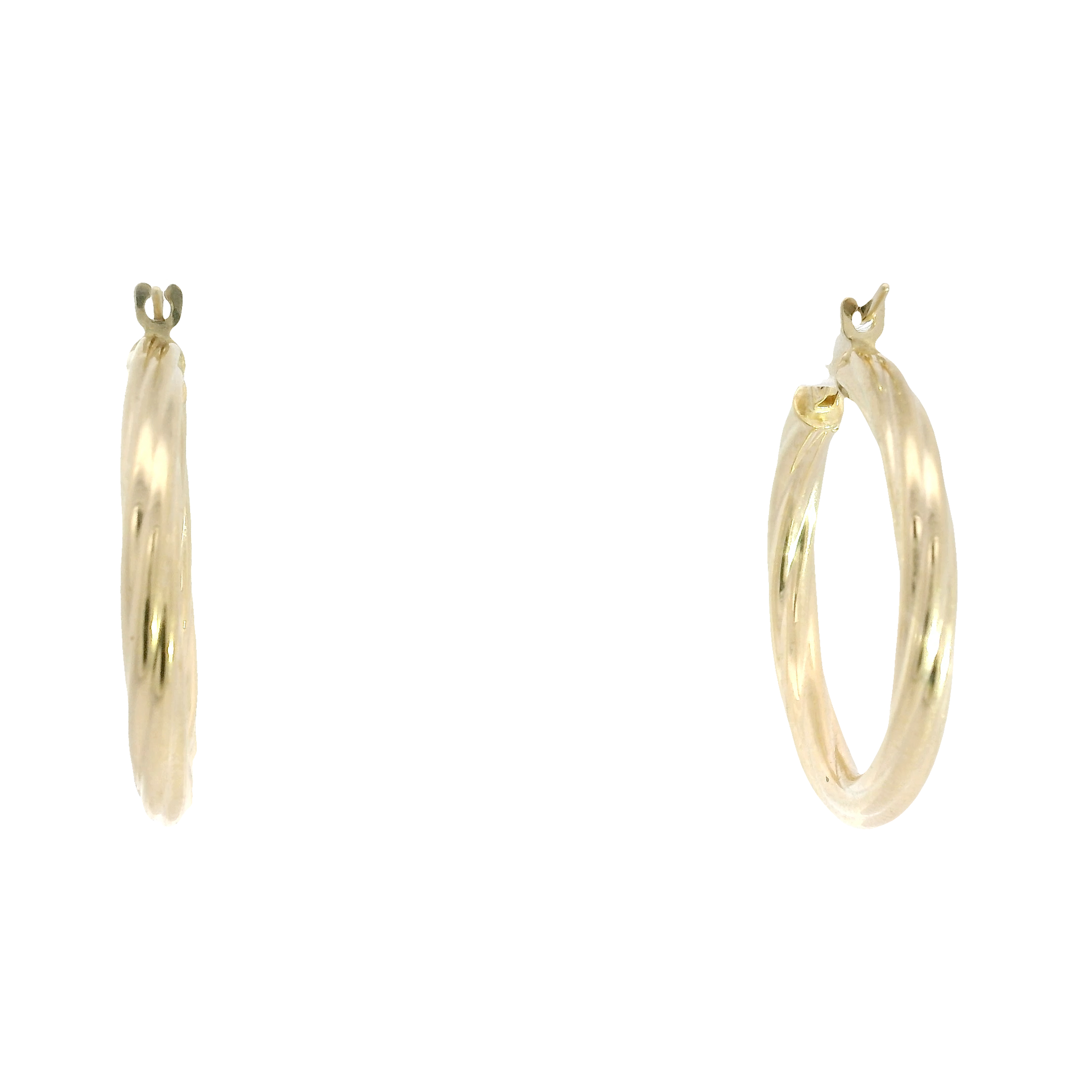 14K Yellow Gold Hoop Earrings