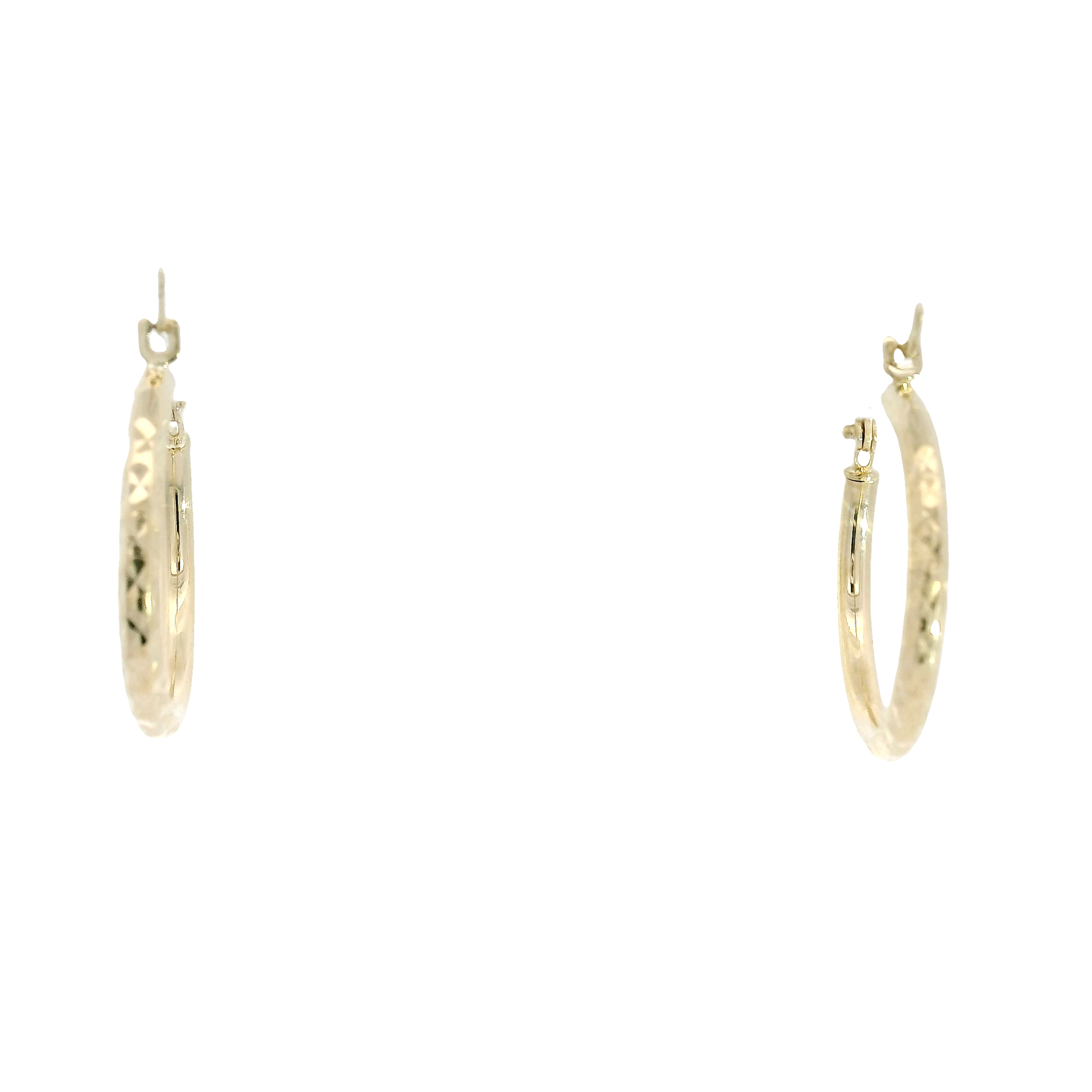 14K Yellow Gold Hoop Earrings
