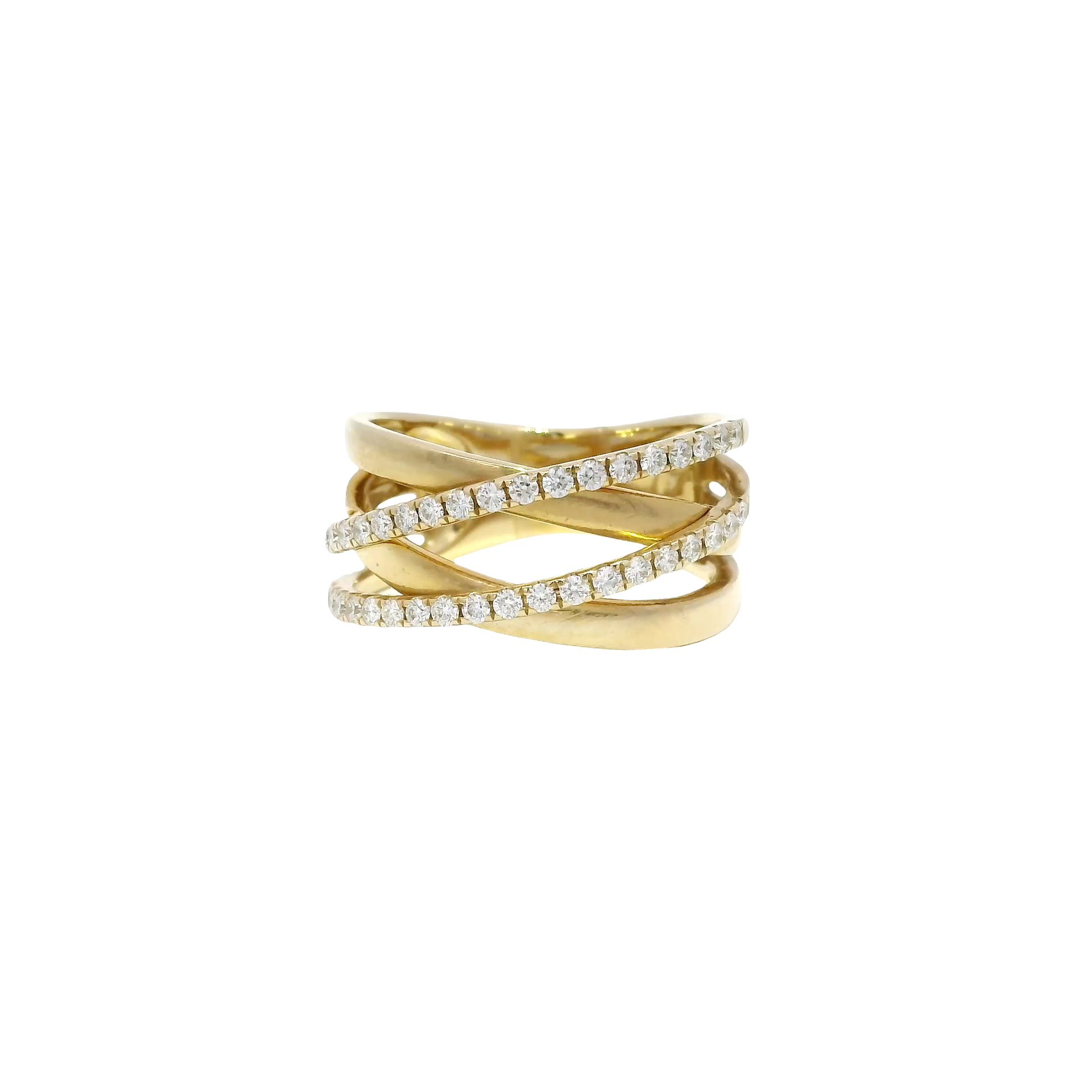 Natural Diamond Fashion Ring in 14K Yellow Gold