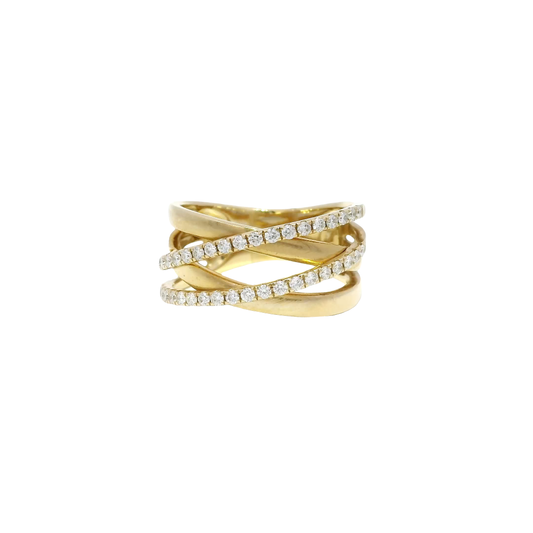 Natural Diamond Fashion Ring in 14K Yellow Gold