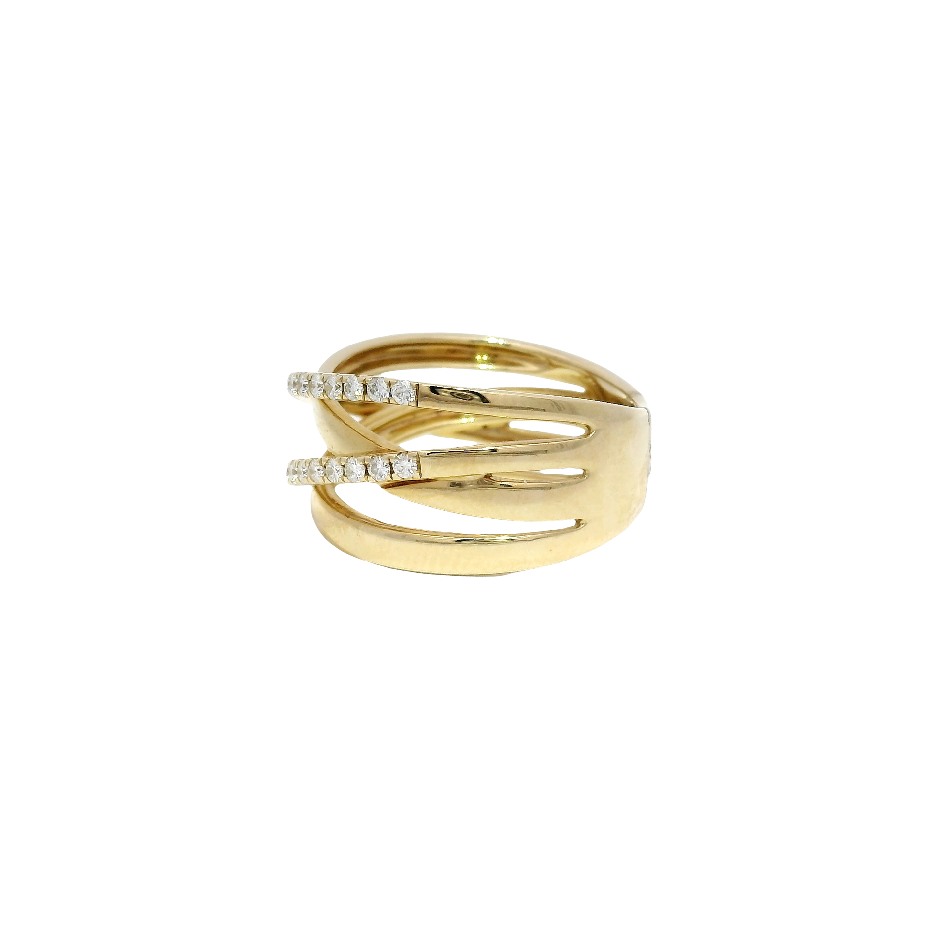 Natural Diamond Fashion Ring in 14K Yellow Gold