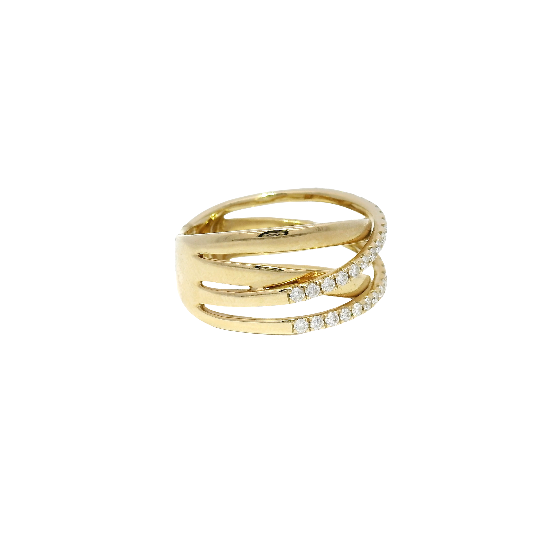 Natural Diamond Fashion Ring in 14K Yellow Gold