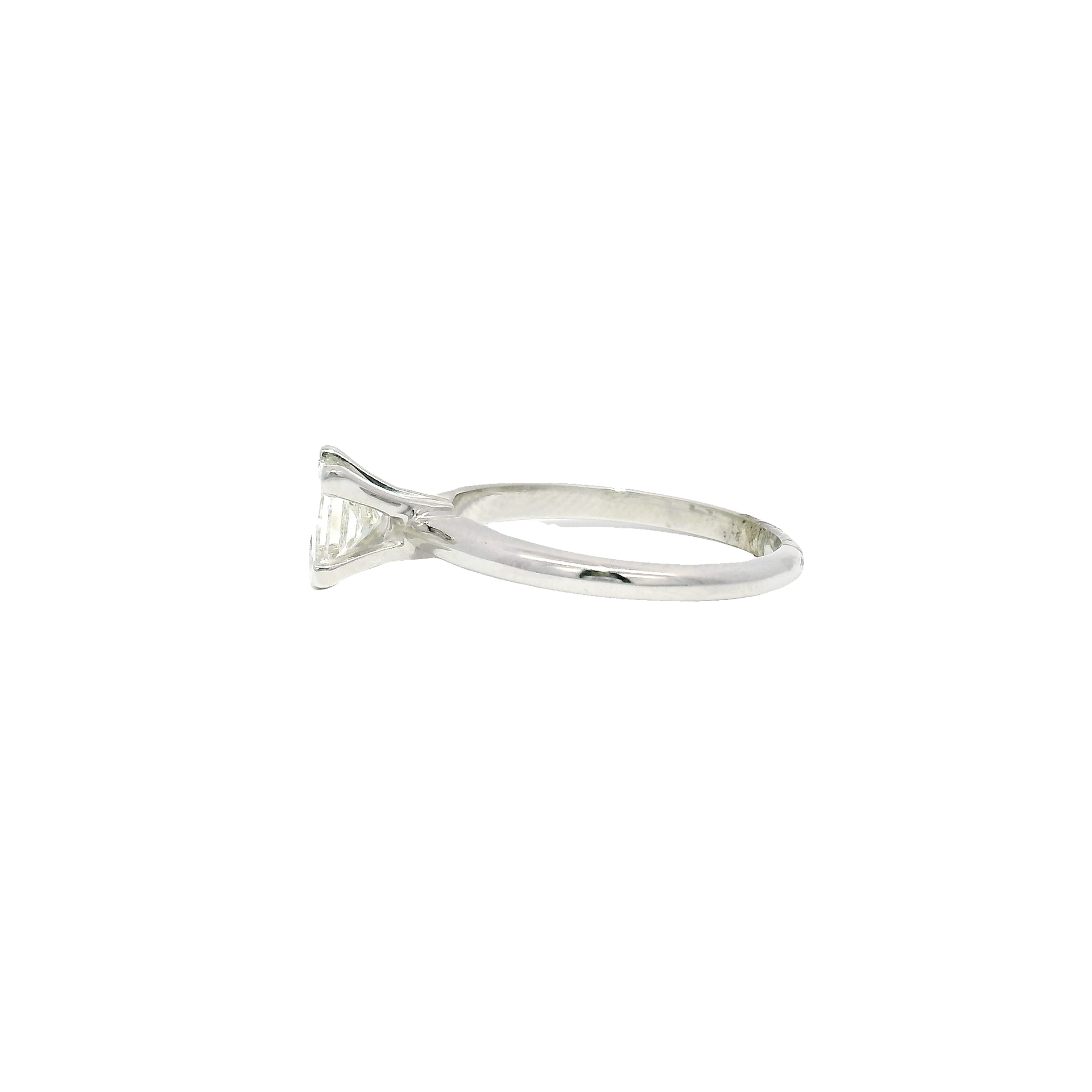 Approx .75cttw Princess Cut Solitaire Set in 14K White Gold