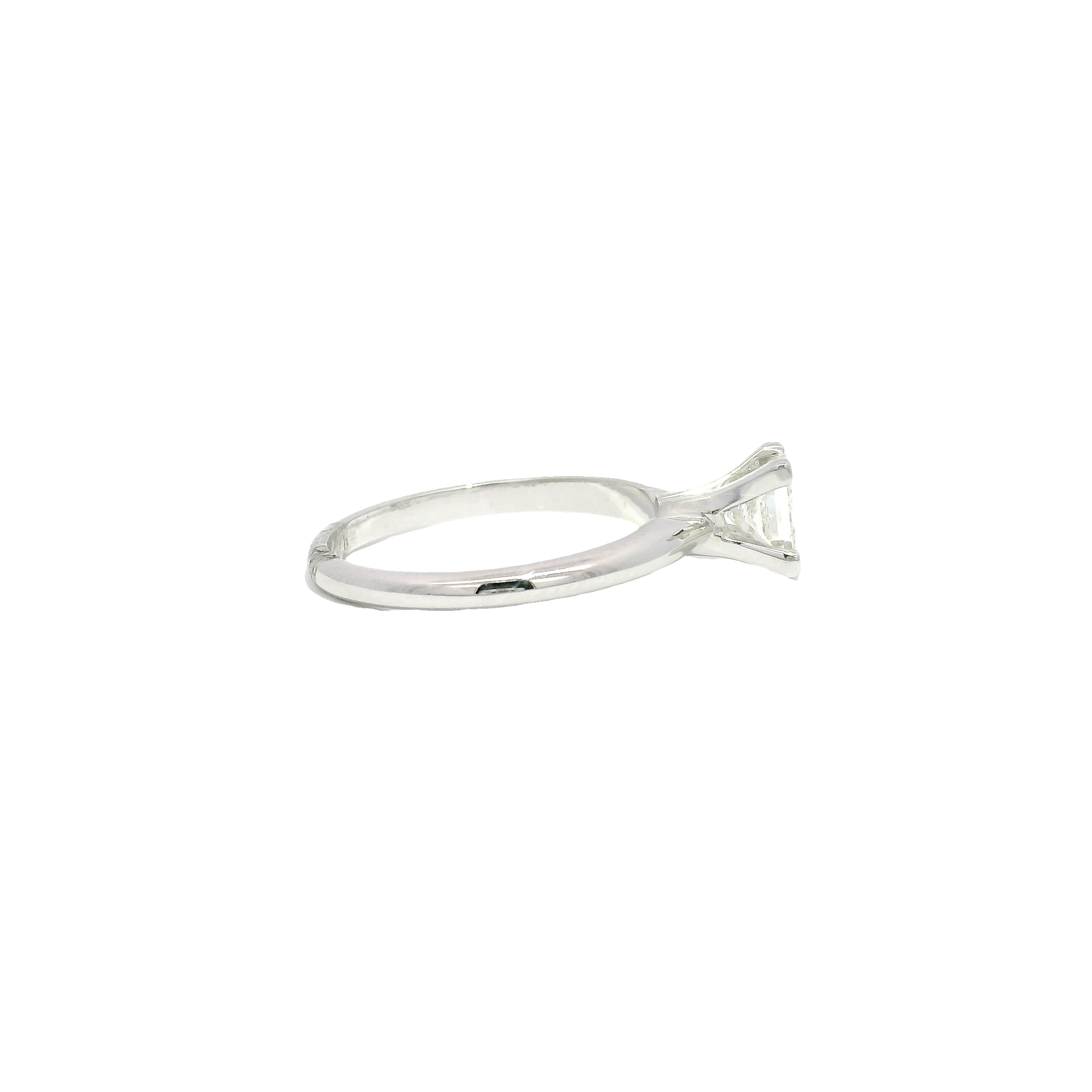 Approx .75cttw Princess Cut Solitaire Set in 14K White Gold