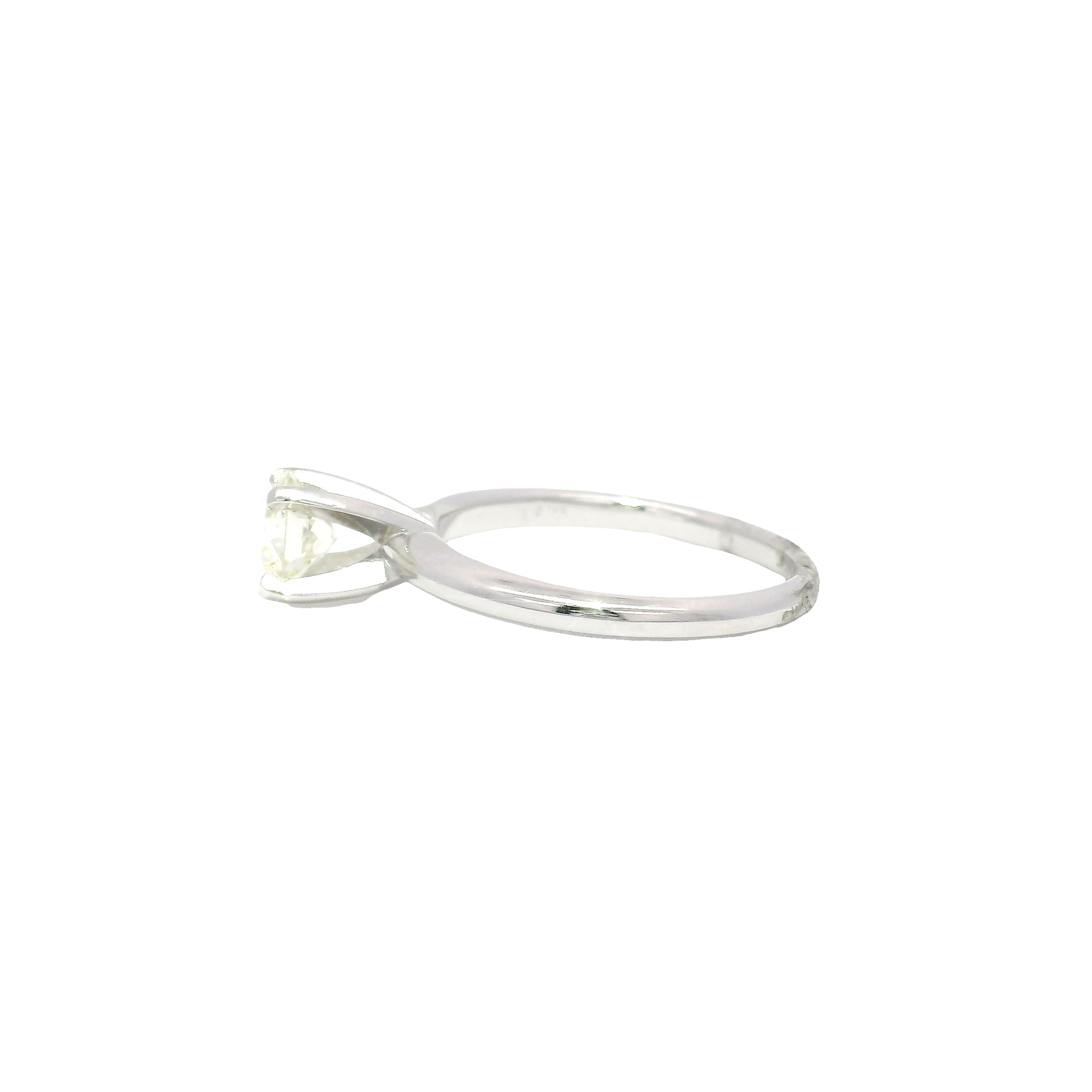 1.0ct. Natural Old Euro Set in 14K White Gold