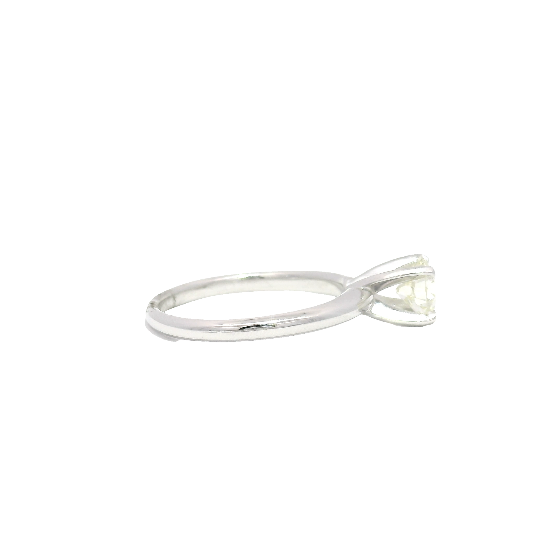 1.0ct. Natural Old Euro Set in 14K White Gold