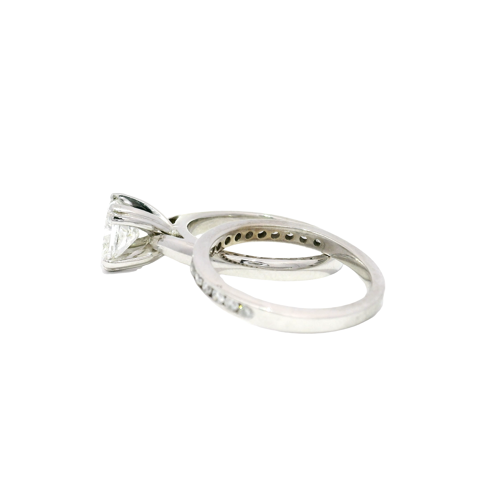 Two Piece Set 14K White Gold 1.2ct. Center