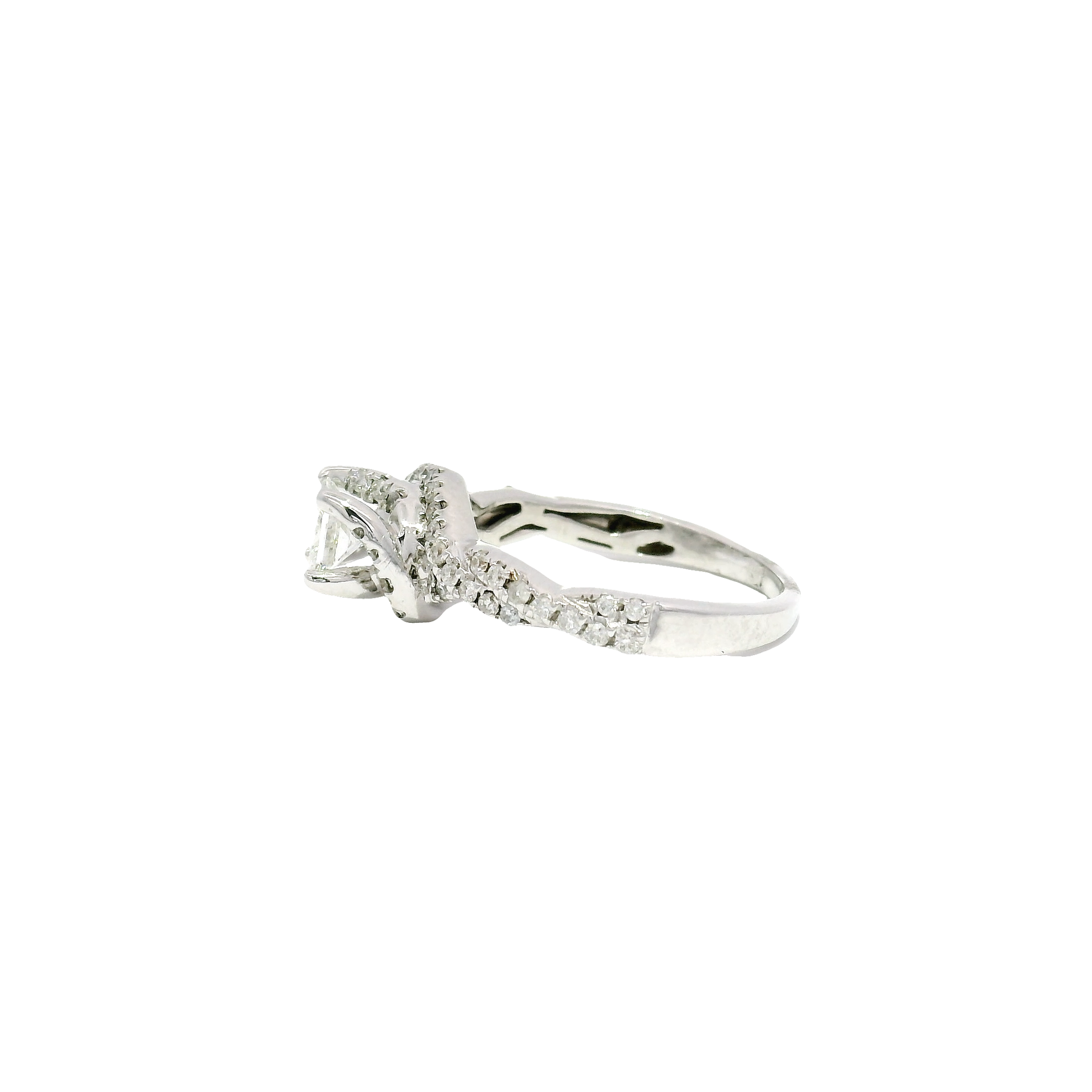 Princess Cut Engagement Ring in 14K White Gold