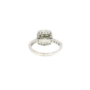 Natural Diamond Quad Set Engagement Ring in 14K White Gold Sz 6.5