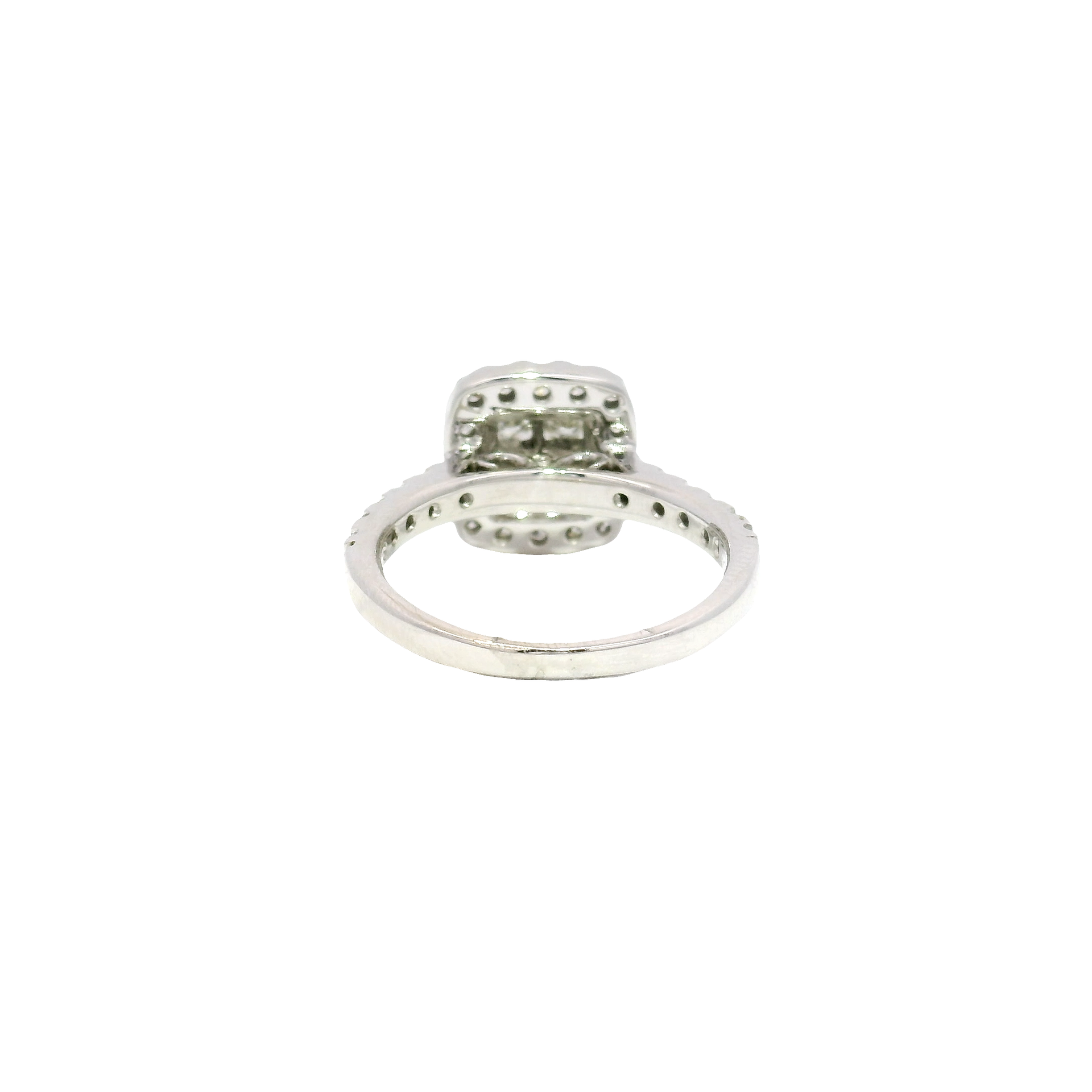 Natural Diamond Quad Set Engagement Ring in 14K White Gold