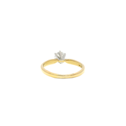 Approx .50ct Natural Diamond Round in 18K Yellow Gold Sz 5.5