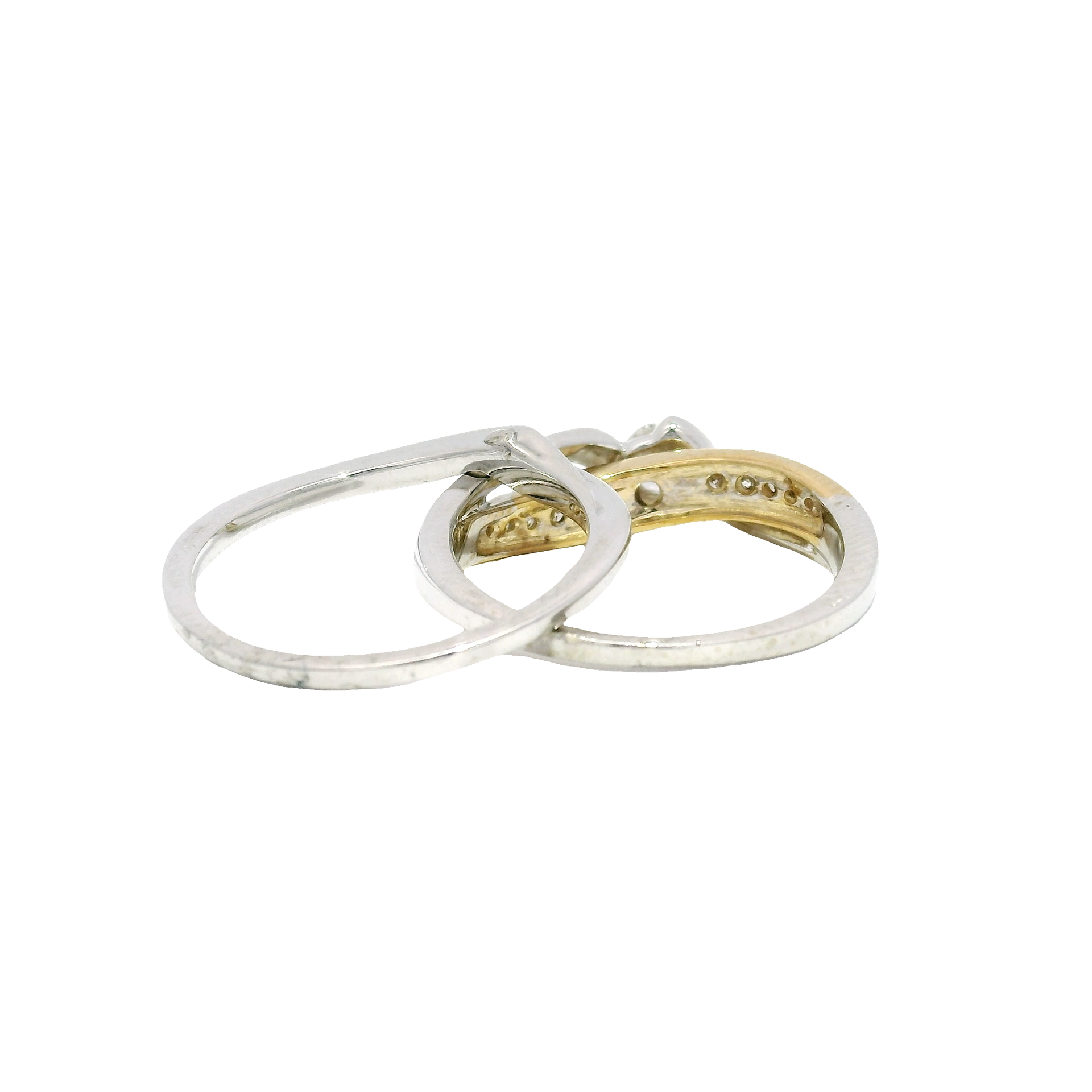 Natural Diamond Ring & Band Set in 10K White Gold