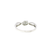 Three Stone Fashion Ring in 14K White Gold Sz 8.5