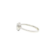 Heart Shape Diamond Cluster Ring in 14K White Gold Sz 7