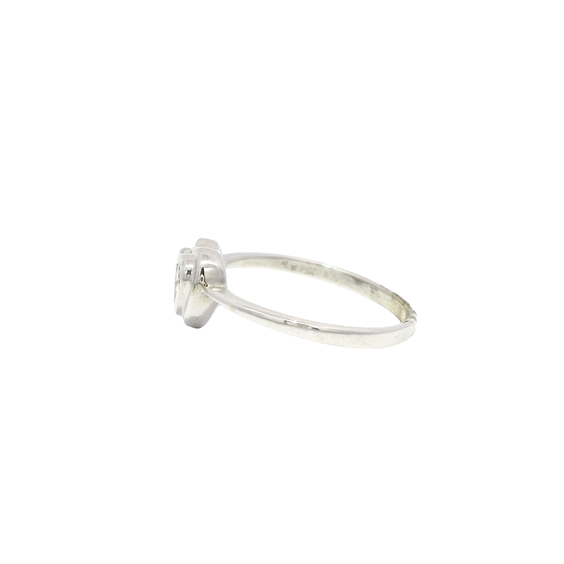 Heart Shape Diamond Cluster Ring in 14K White Gold