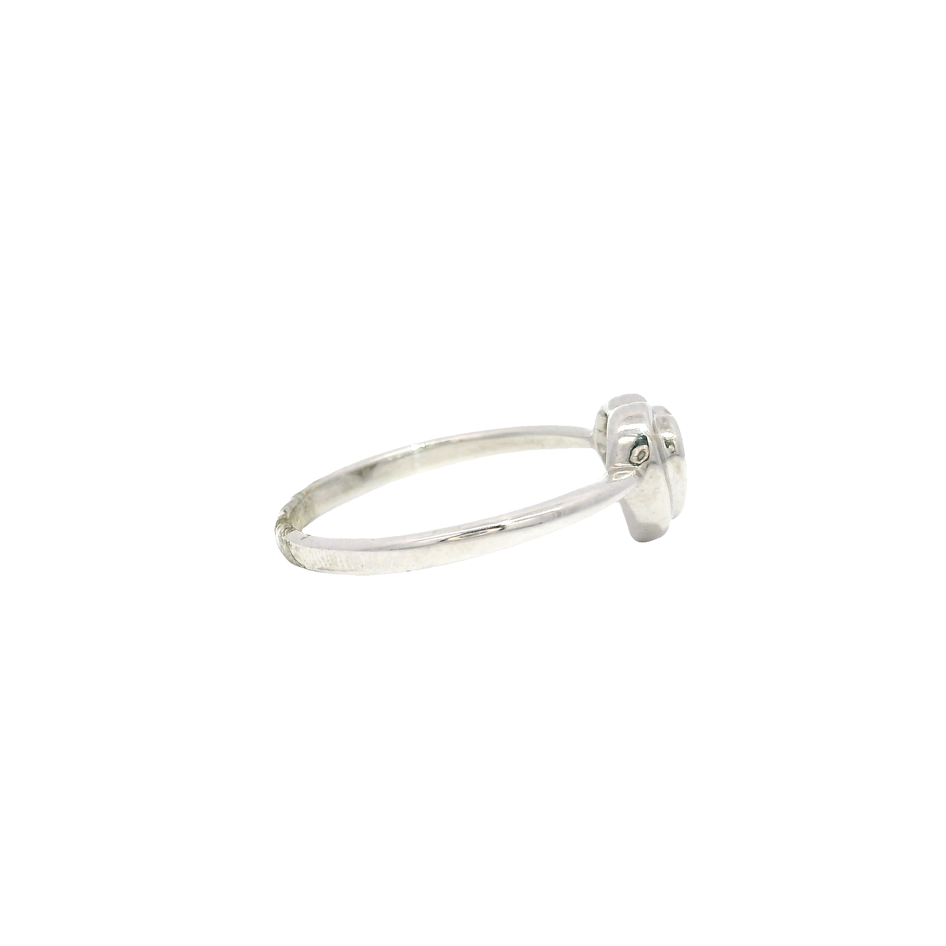 Heart Shape Diamond Cluster Ring in 14K White Gold