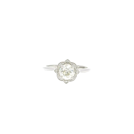 .84ct Old Euro WG Diamond Eng