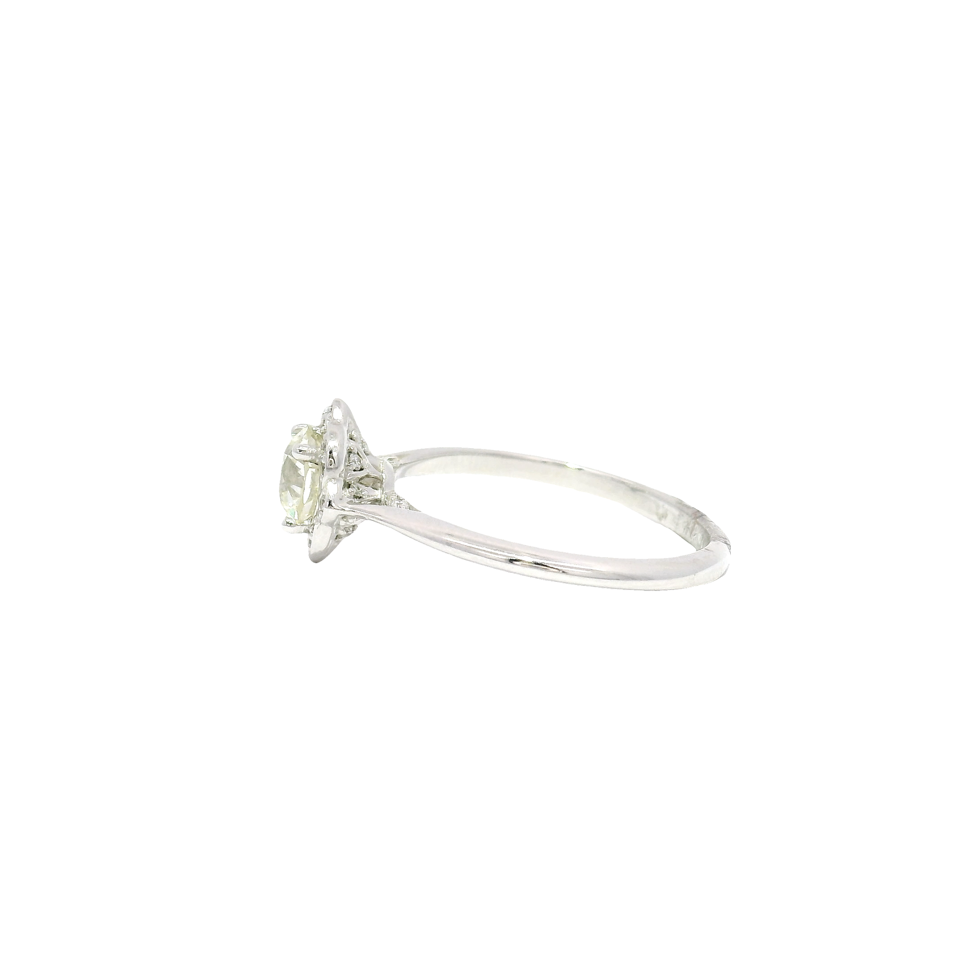 .84ct Old Euro WG Diamond Eng
