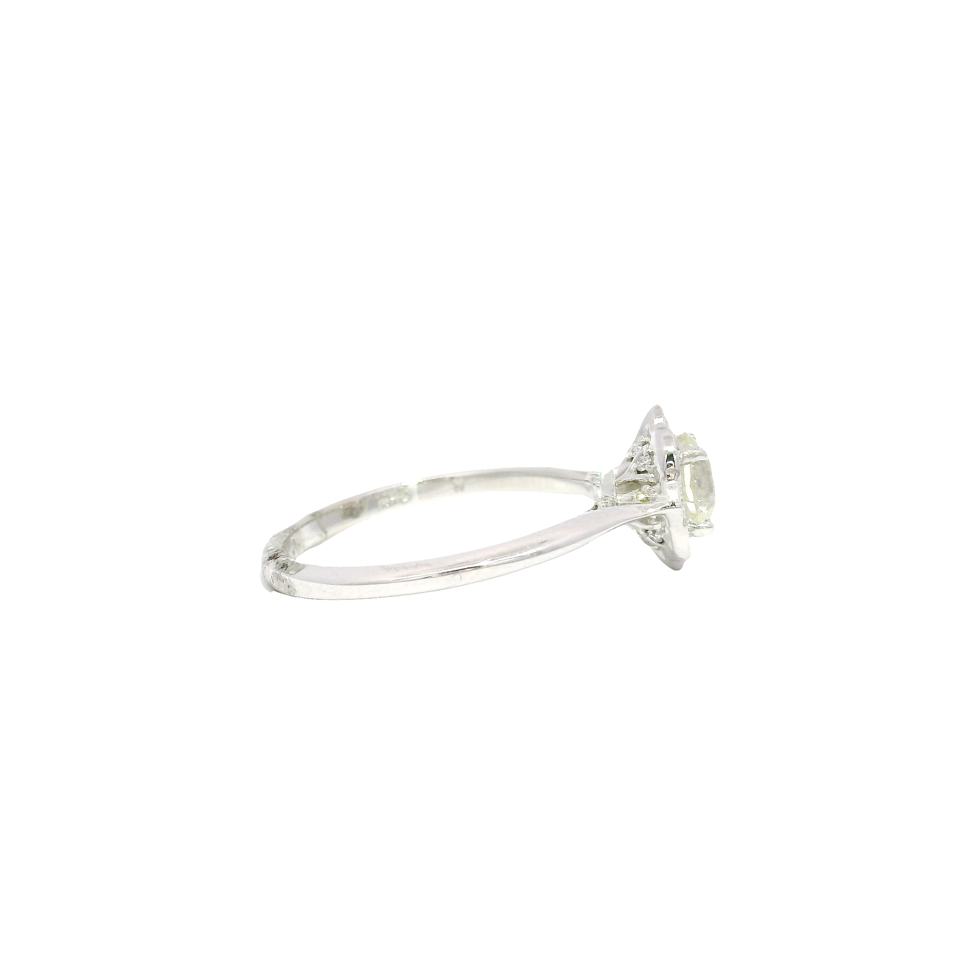.84ct Old Euro WG Diamond Eng