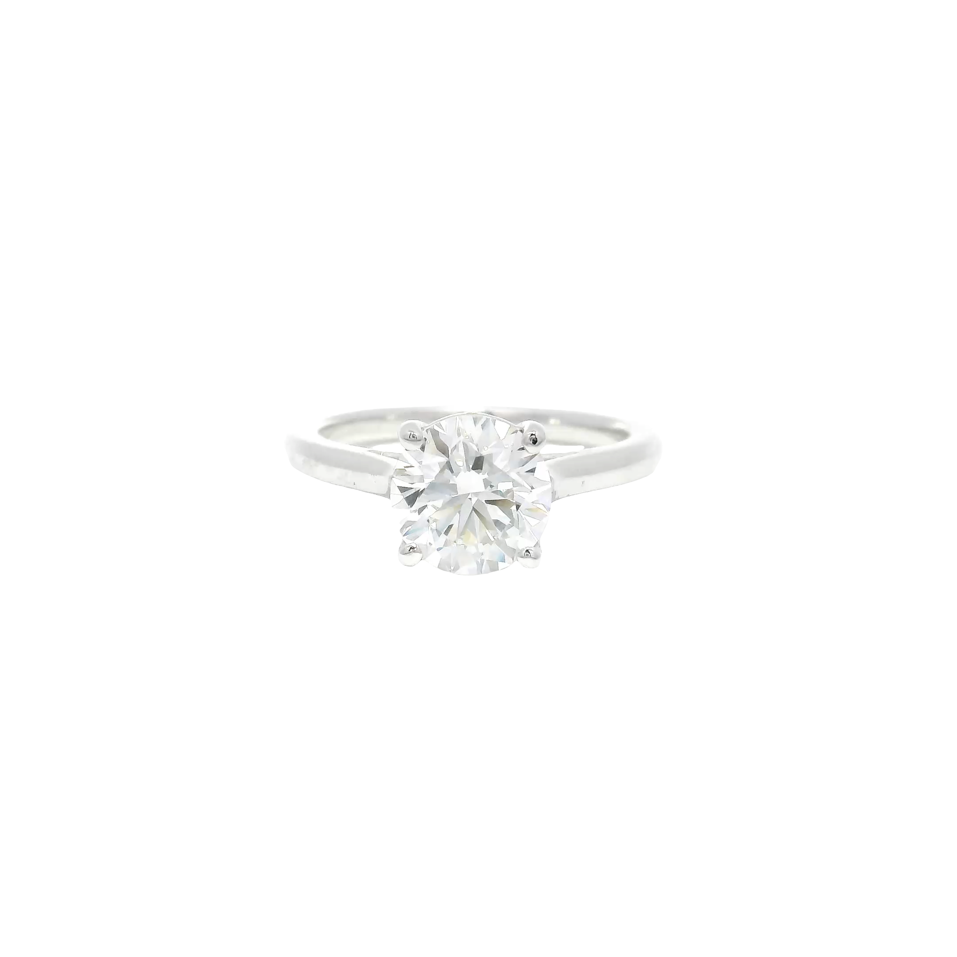 1.83ct. E VS1 Lab Grown Round in 14K White Gold Cathedral