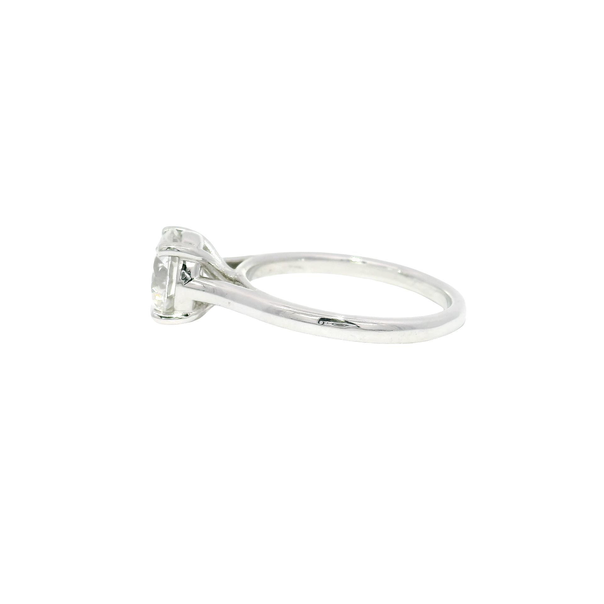 1.83ct. E VS1 Lab Grown Round in 14K White Gold Cathedral