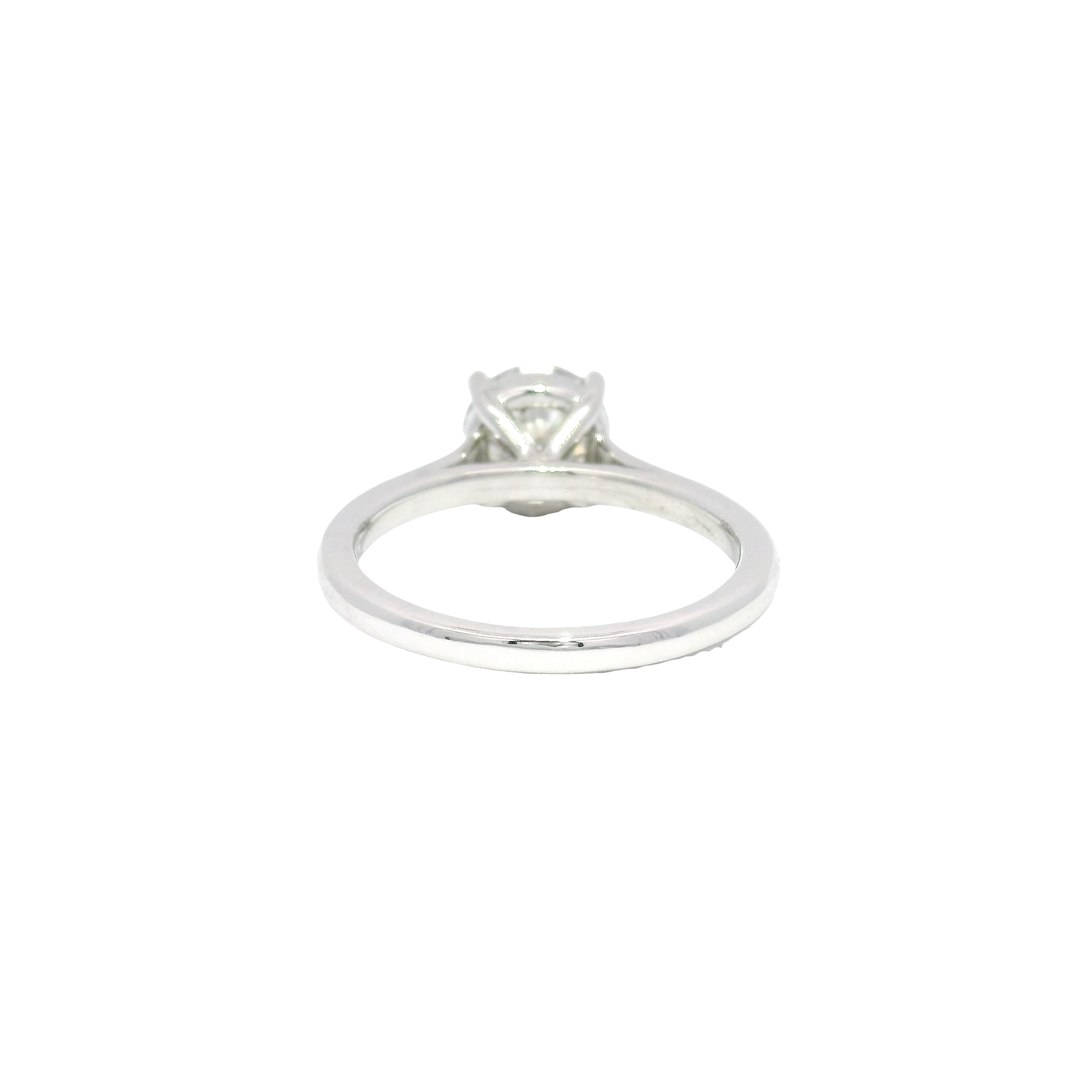 1.83ct. E VS1 Lab Grown Round in 14K White Gold Cathedral