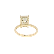 6.1ct. E VS1 Lab Grown Emerald Cut Diamond Engagement Ring in 14K Yellow Gold Sz 7