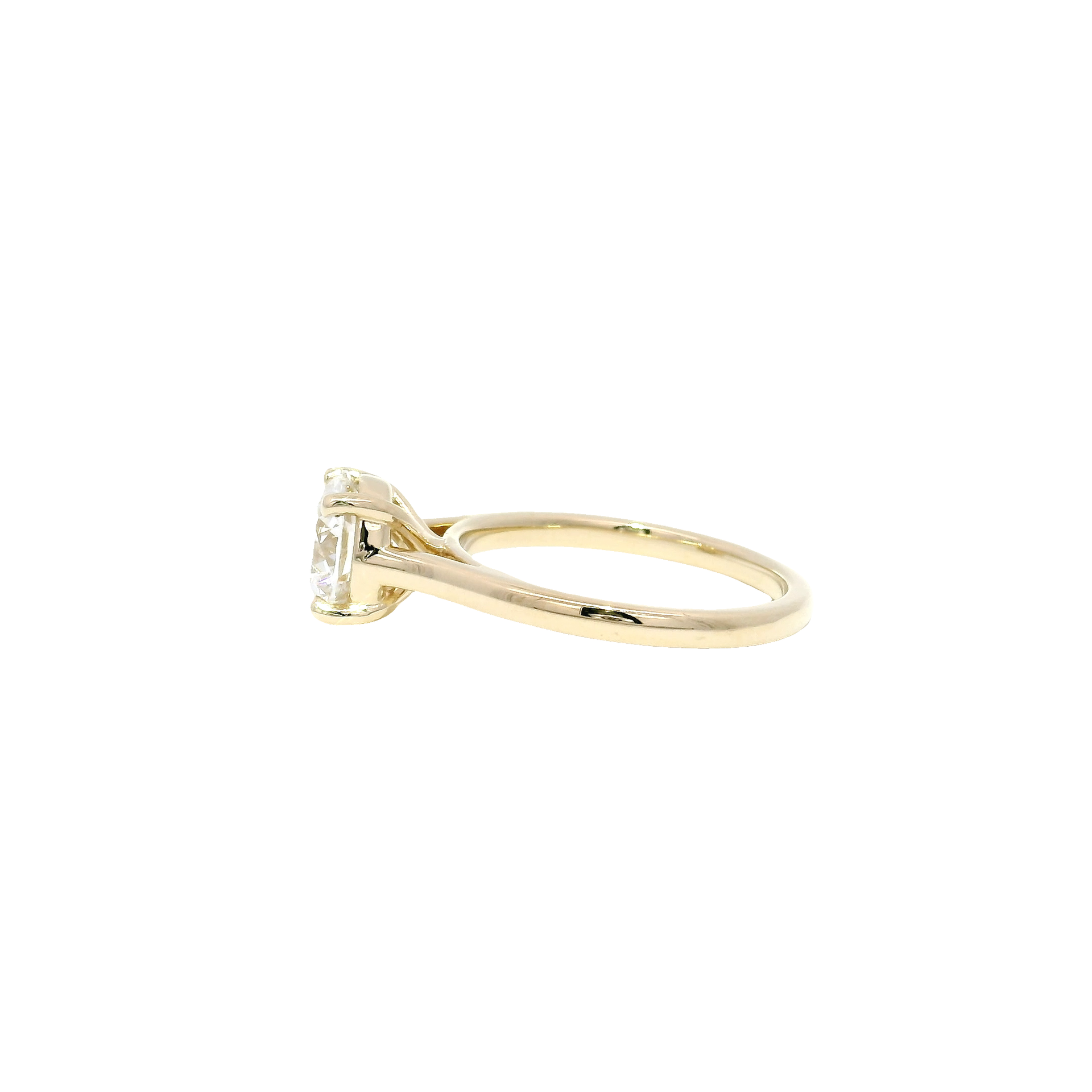 1.77ct. E VS1 Lab Grown Round in 14K Yellow Gold Cathedral