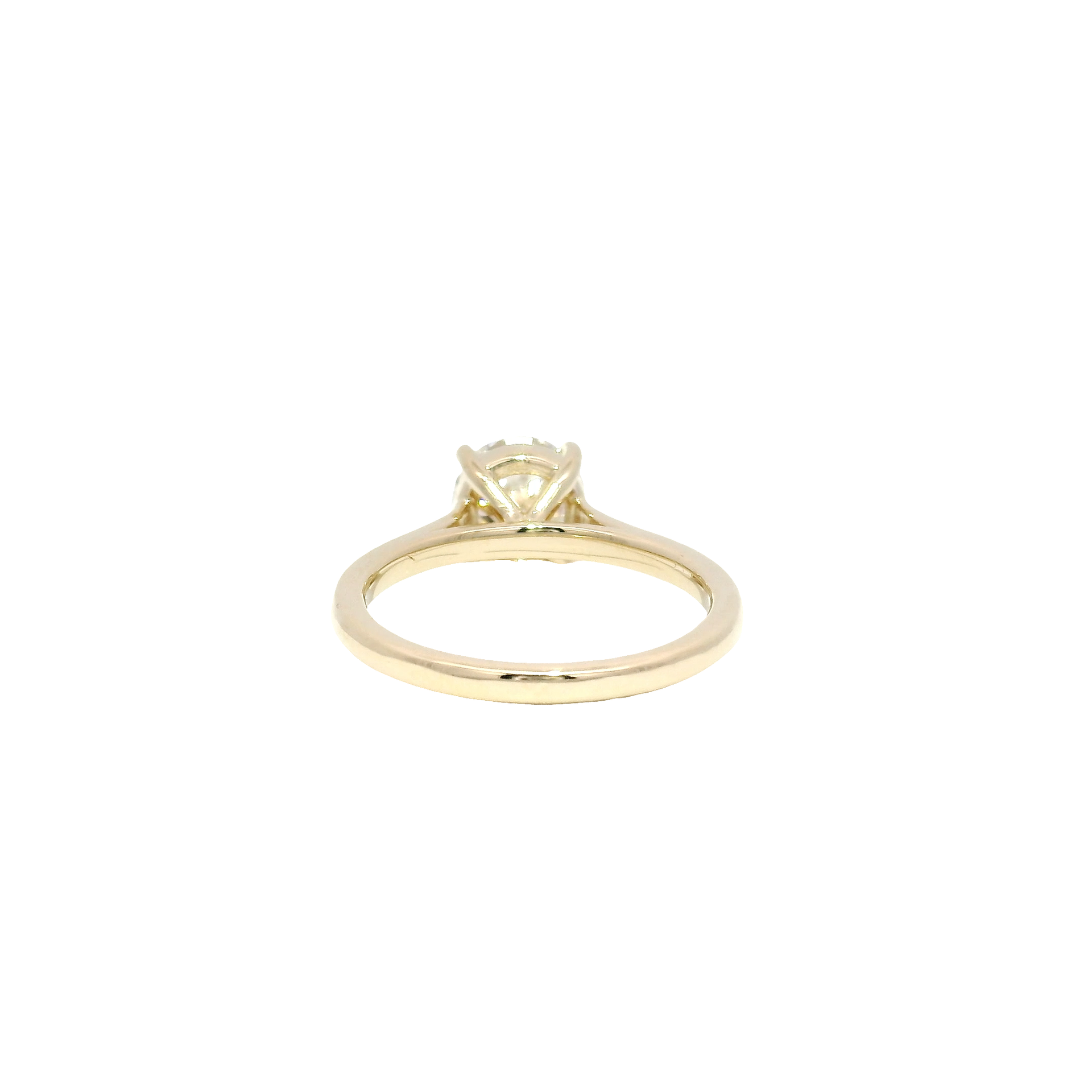 1.77ct. E VS1 Lab Grown Round in 14K Yellow Gold Cathedral