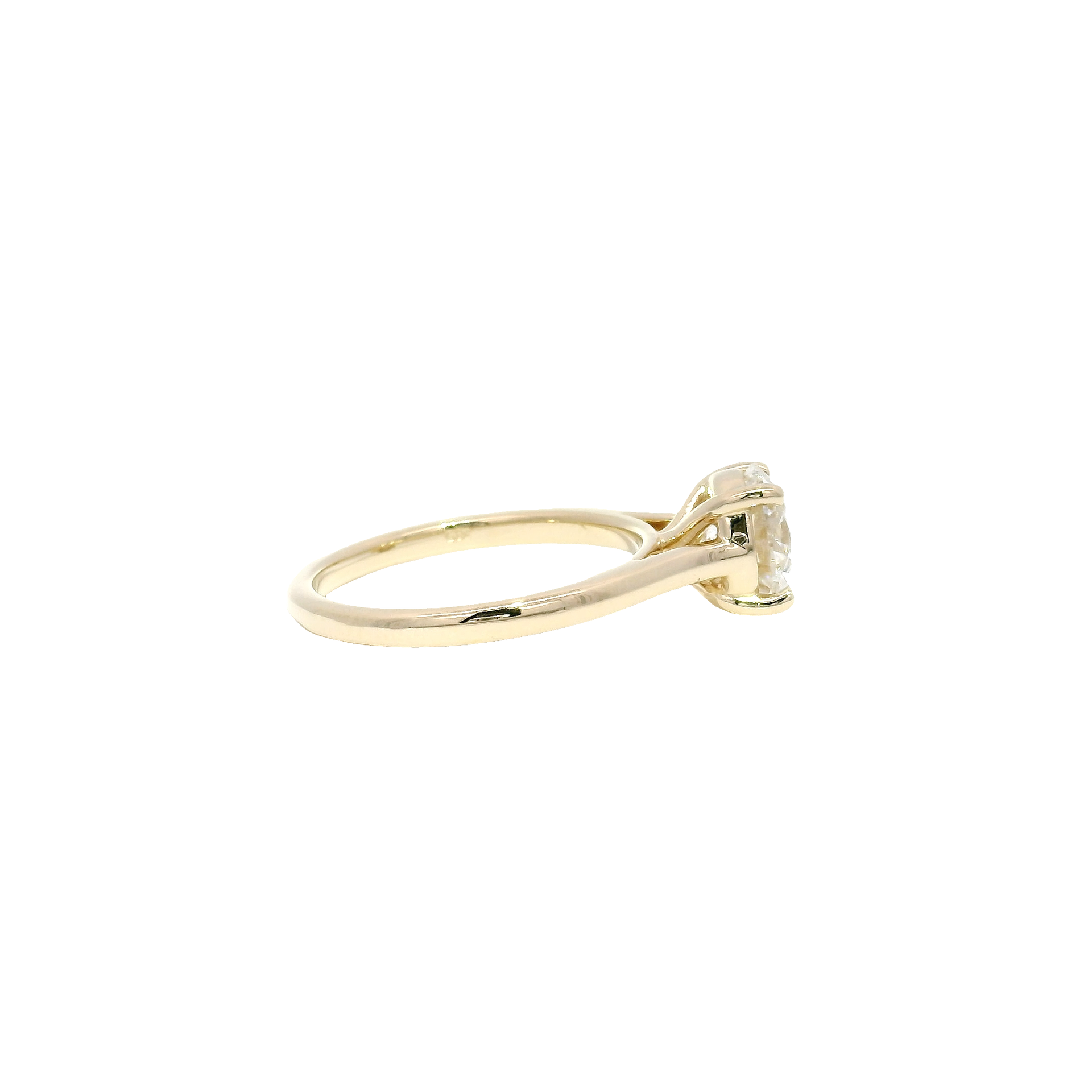 1.77ct. E VS1 Lab Grown Round in 14K Yellow Gold Cathedral