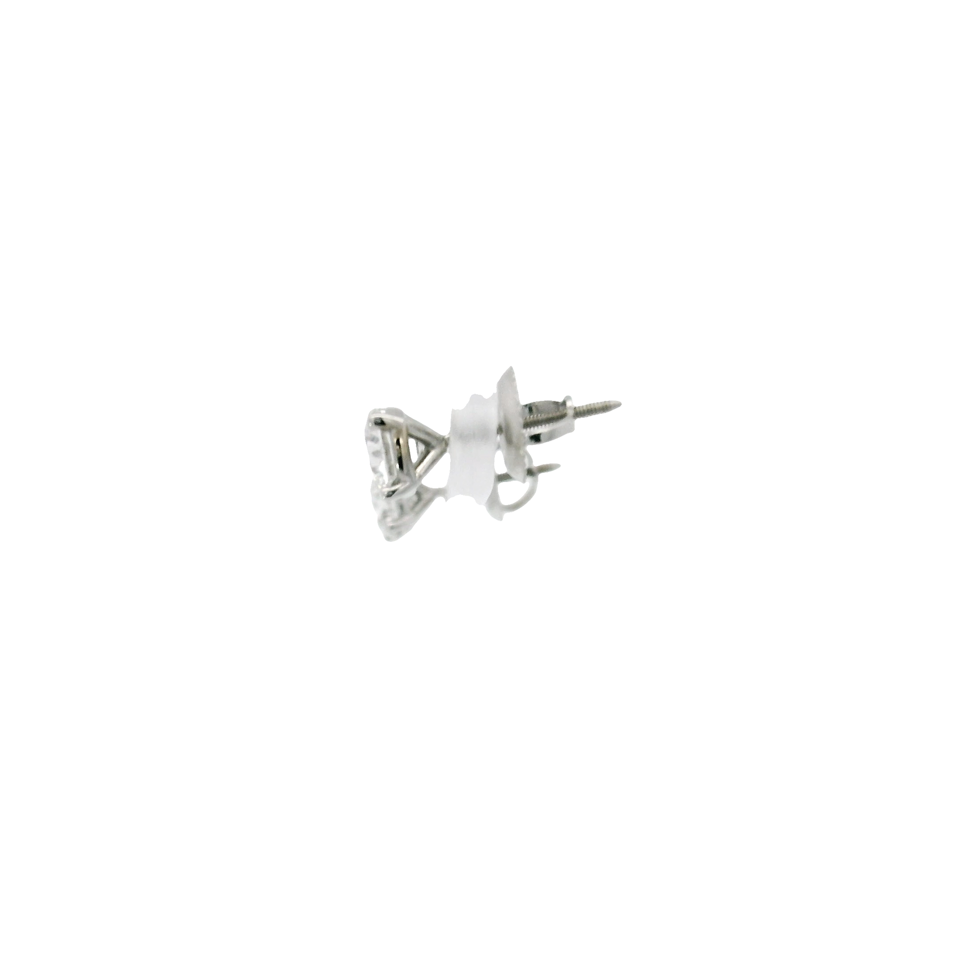 1cttw. F VS1 Lab Grown Diamond Ear Studs in 14K White Gold