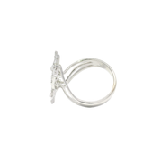 Natural Diamond Multi Star Design Fashion Ring in 18K White Gold Sz 8