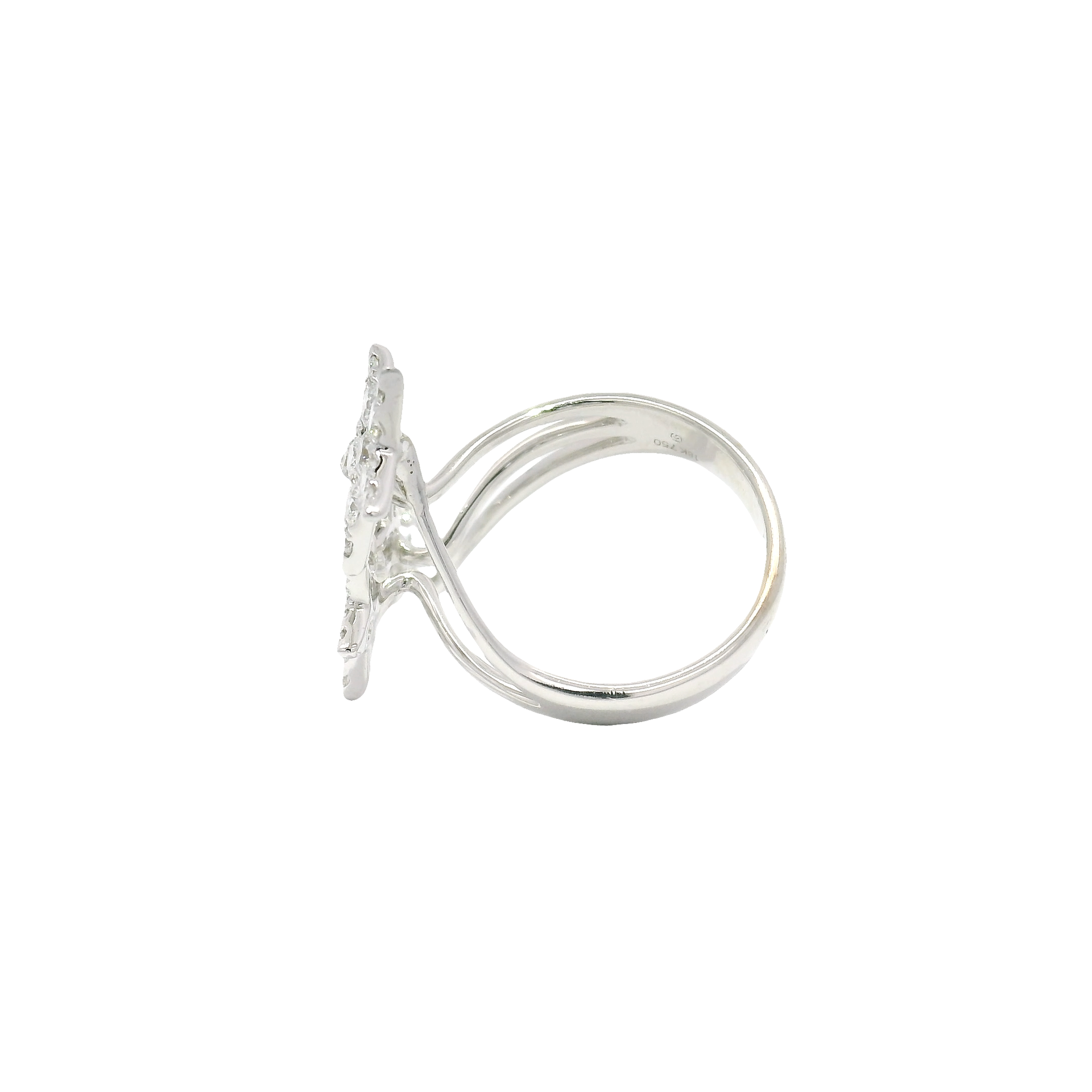 Natural Diamond Multi Star Design Fashion Ring in 18K White Gold